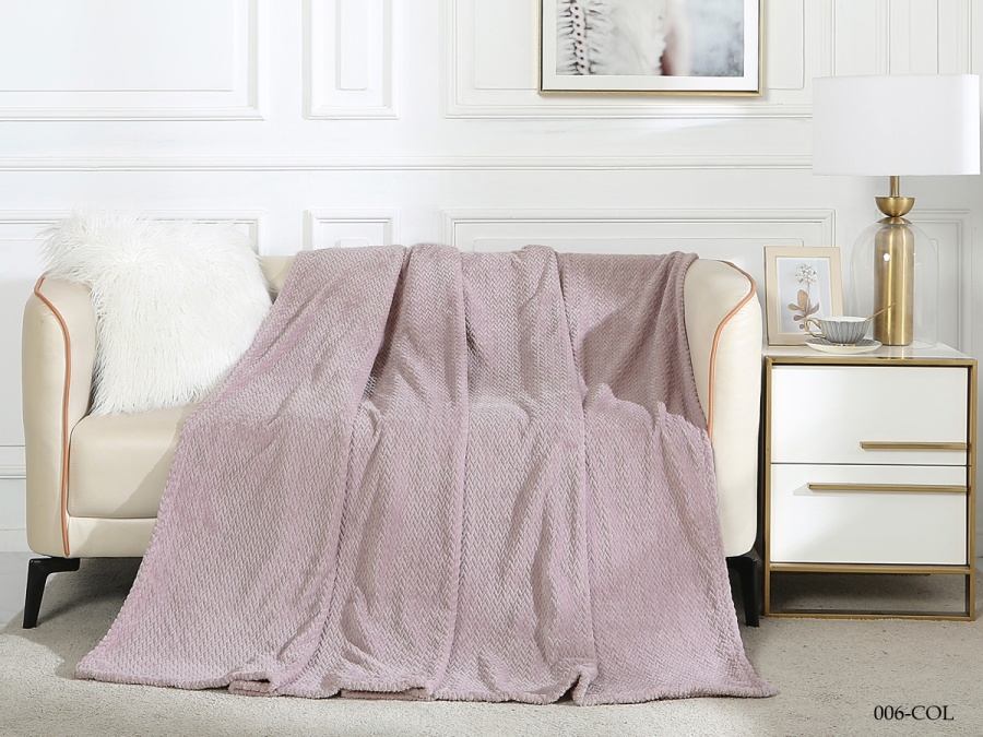 Плед Cleo "Coletta" велсофт полуторный 150*200 (CL150/006-COL, Оригинальное, Розовый)