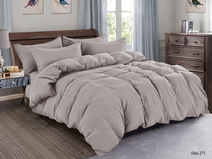 КПБ CL HOME микросатин "Pastel Symphony" полуторный 150*210*1 160*230*1(±5) 70*70*2 в ПВХ (15/046-PT, Однотонное, Бежевый)