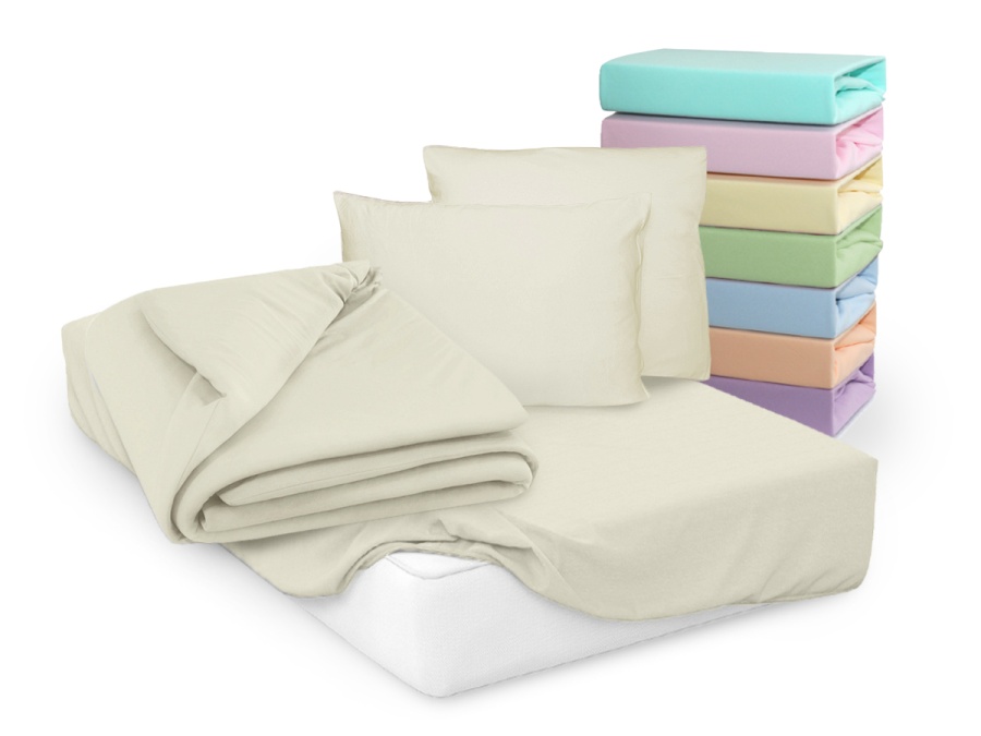 Пододеяльник трикотажный на молнии (экрю)