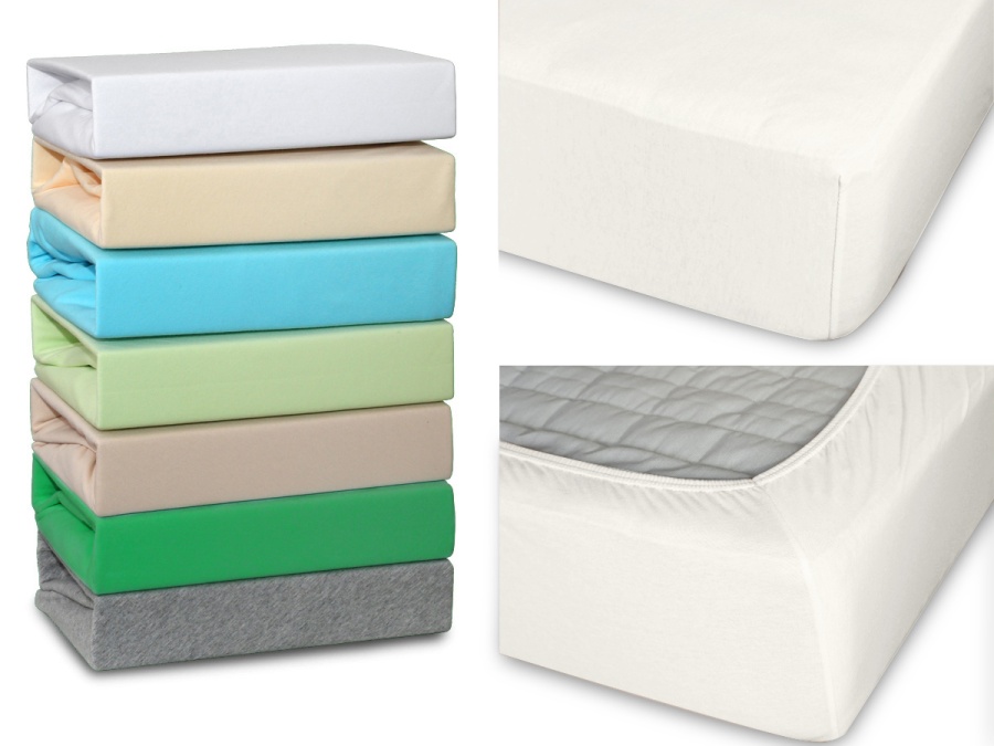 Простыня Cleo трикотажная на резинке 140*200*25 (14/004-TP, Однотонное, Молочный)