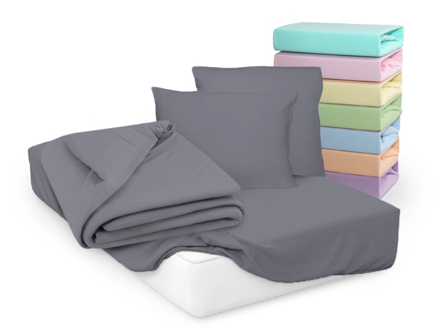 Пододеяльник трикотажный на молнии 172*205 (172/17, Однотонный, Графит)