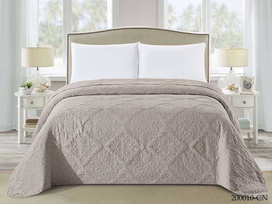 Покрывало Cleo "CAROLINE" 200*220 (200/010-CN, Однотонное, Коричневый)