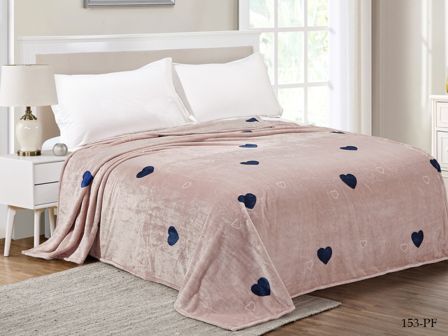 Плед Cleo "California" велсофт полуторный 150*200 (150/153-pf, Узоры, Розовый)