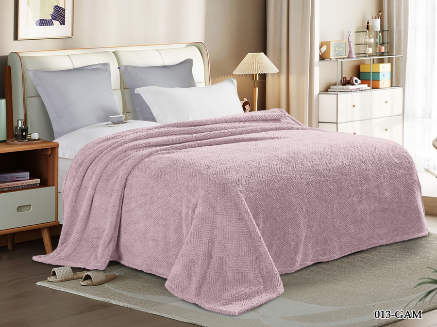 Плед Cleo "Gammi" велсофт евро 200*220 (200/013-GAM, Оригинальное, Сиреневый)