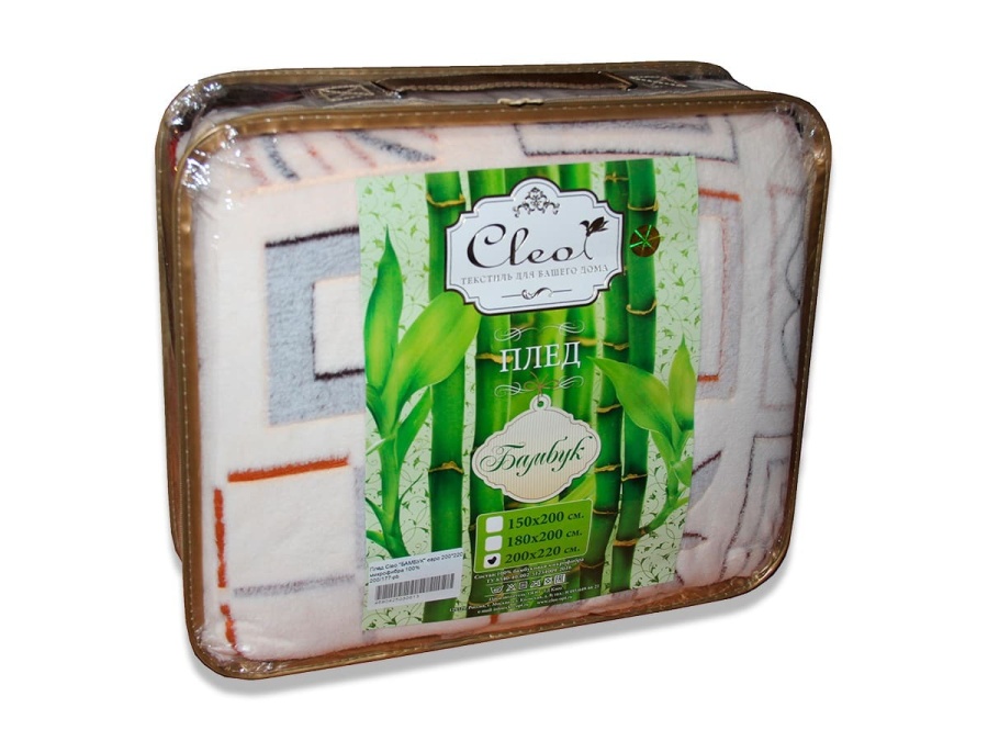 Плед Cleo "БАМБУК" микрофибра 100% 156-pb