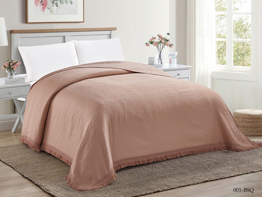 Покрывало Cleo "BOSQUA" 220*240  (220/001-BSQ, Однотонное,Бежевый) Покрывало Cleo "BOSQUA" 220*240  (220/001-BSQ, Однотонное,Бежевый)