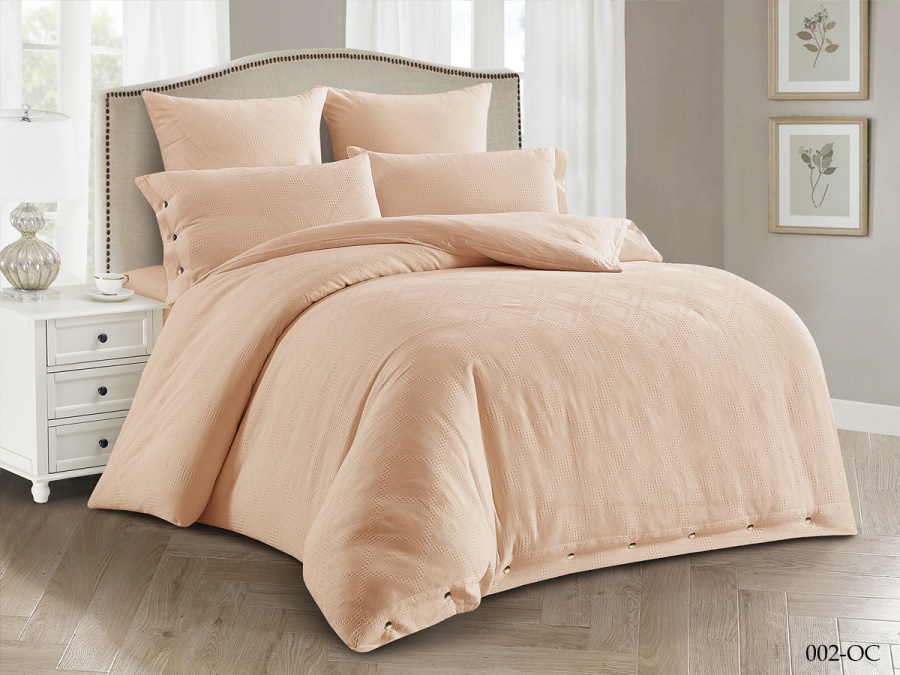 КПБ Cleo "Organic Cotton" двуспальный 180*215*1 180*200*25 50*70*2 70*70*2 (21/002-OC, Однотонное, Бежевый)
